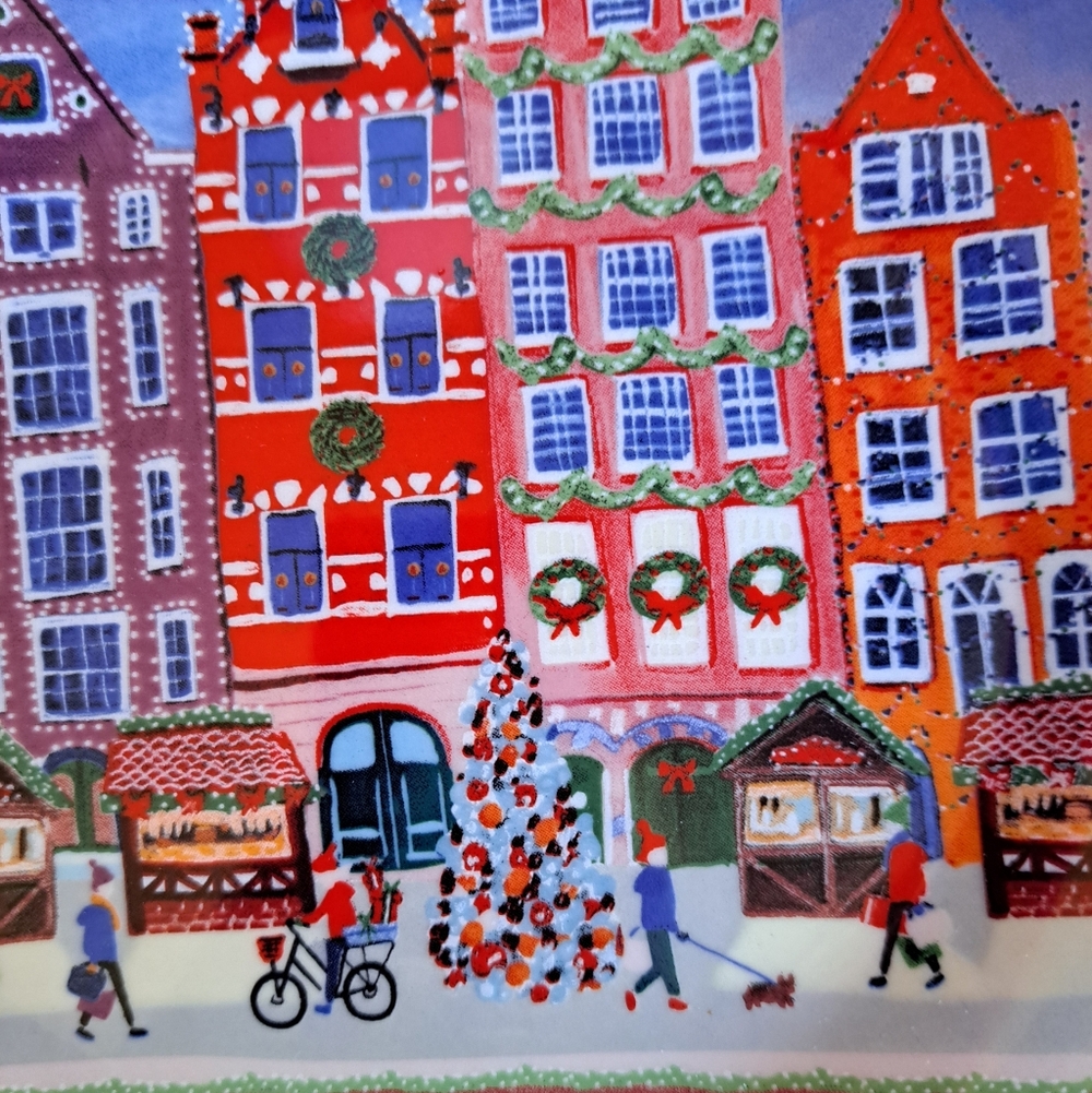 Anthropologie "Holiday in the City" Dessert Plate in the Amsterdam Design - Picture 3 of 4